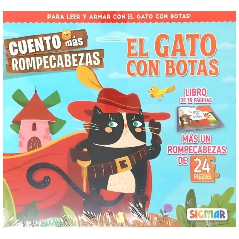 GATO CON BOTAS, EL - CUENTO MAS ROMPECABEZAS (MAYUSCULA) (Nuevo)