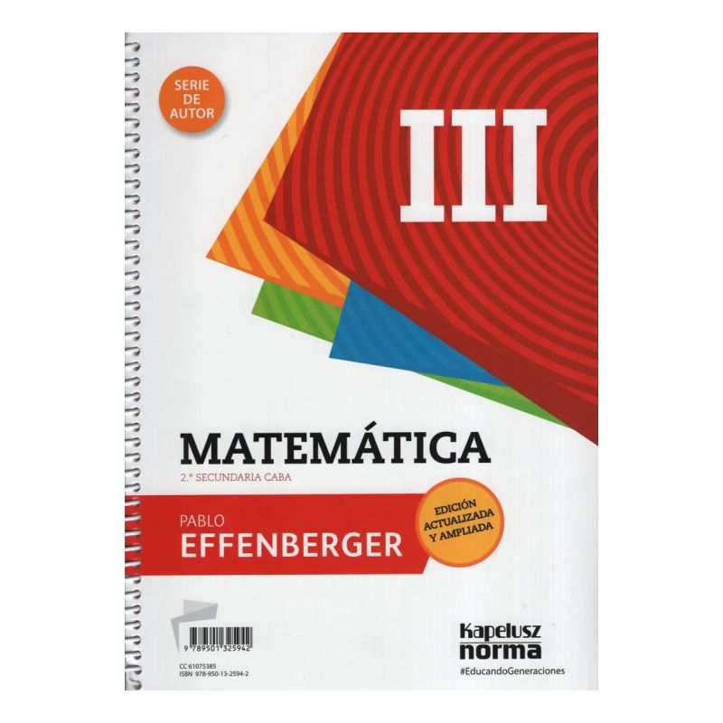 MATEMATICA III (2º SEC CABA) - SERIE DE AUTOR (Nuevo)