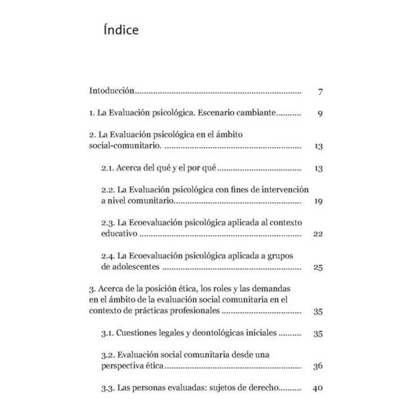 EVALUACION PSICOLOGICA EN EL AMBITO SOCIAL COMUNITARIO (Nuevo)