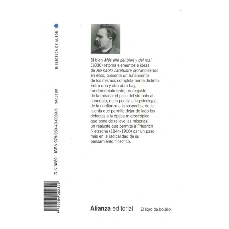 MAS ALLA DEL BIEN Y DEL MAL N/ED. (Nuevo) - Miniatura 2