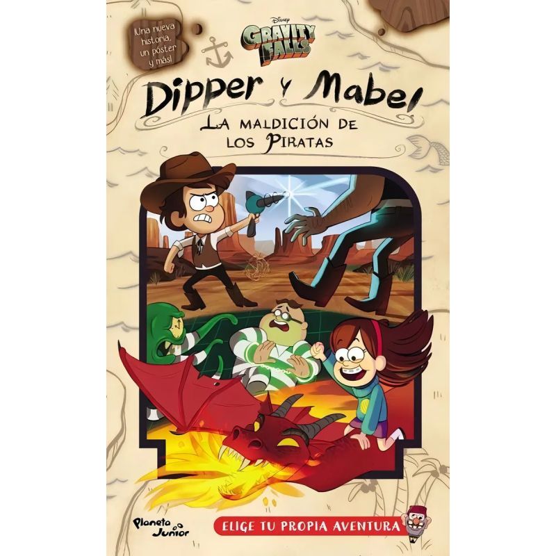 GRAVITY FALLS. DIPPER Y MABEL. LA MALDICION DE LOS PIRATAS (CON POSTER) (Nuevo)