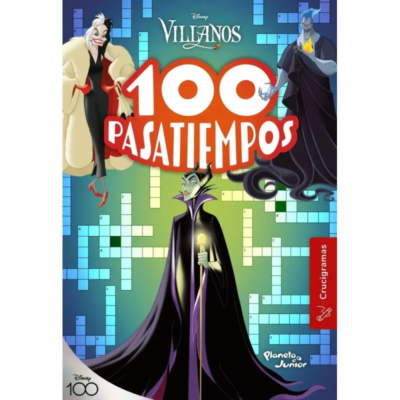 100 PASATIEMPOS - CRUCIGRAMAS - VILLANOS DISNEY (Nuevo)