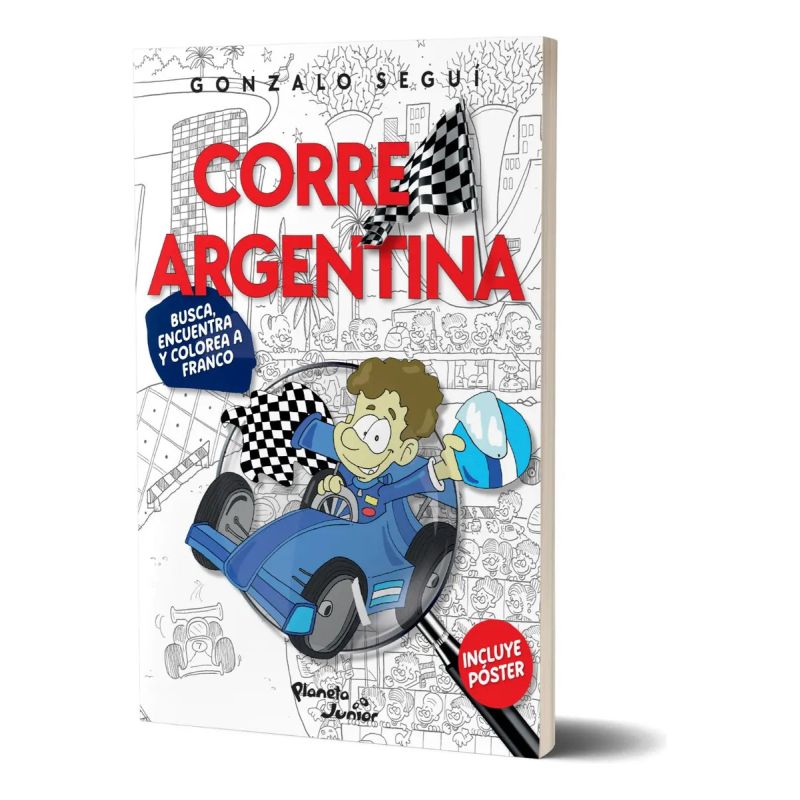 CORRE ARGENTINA - BUSCA, ENCUENTRA Y COLOREA A FRANCO - INCLUYE POSTER (Nuevo)