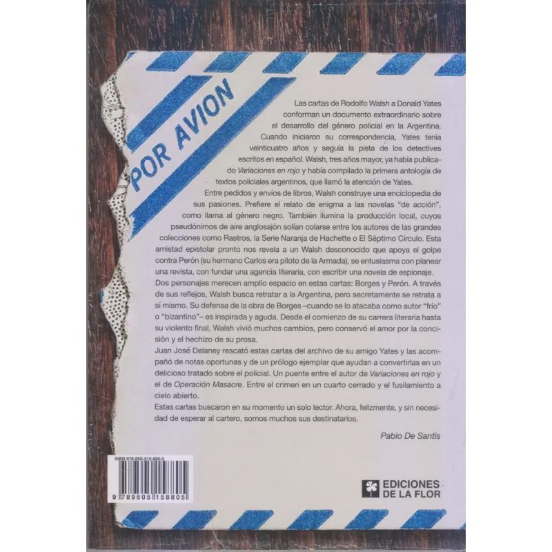 RODOLFO WALSH - CARTAS A DONALD A. YATES (1954-1964) (Nuevo) - Miniatura 3