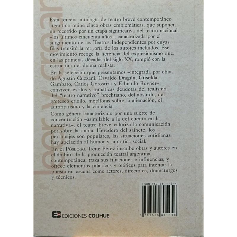 TEATRO BREVE CONTEMPORANEO ARGENTINO III (Nuevo) - Miniatura 2