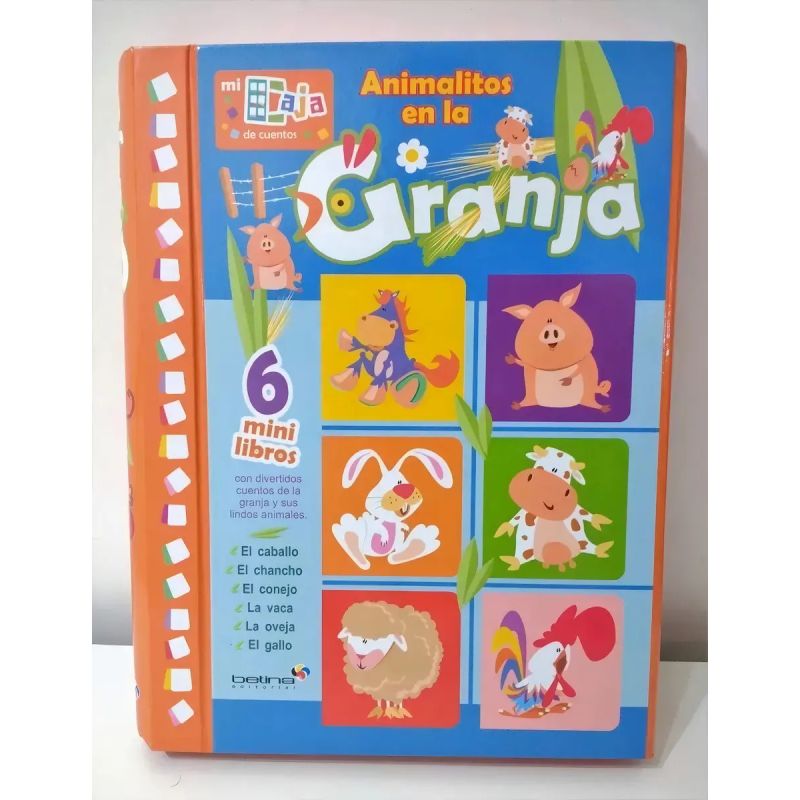 ANIMALITOS EN LA GRANJA - 6 MINI LIBROS - MI CAJA DE CUENTOS (CARTONE) (Nuevo) - Miniatura 2