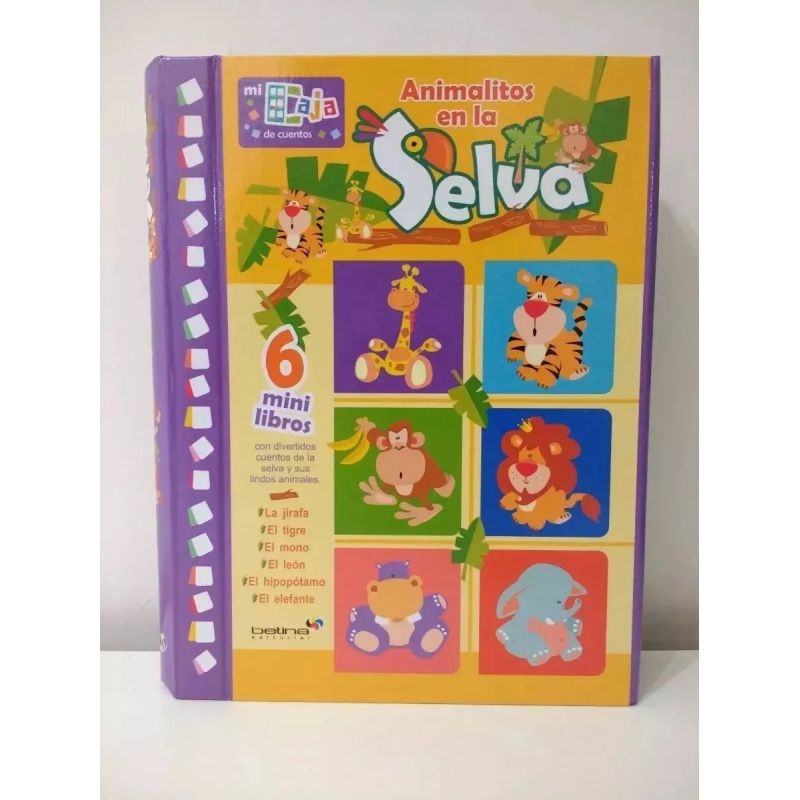 ANIMALITOS EN LA SELVA - 6 MINI LIBROS - MI CAJA DE CUENTOS (Nuevo) - Miniatura 2