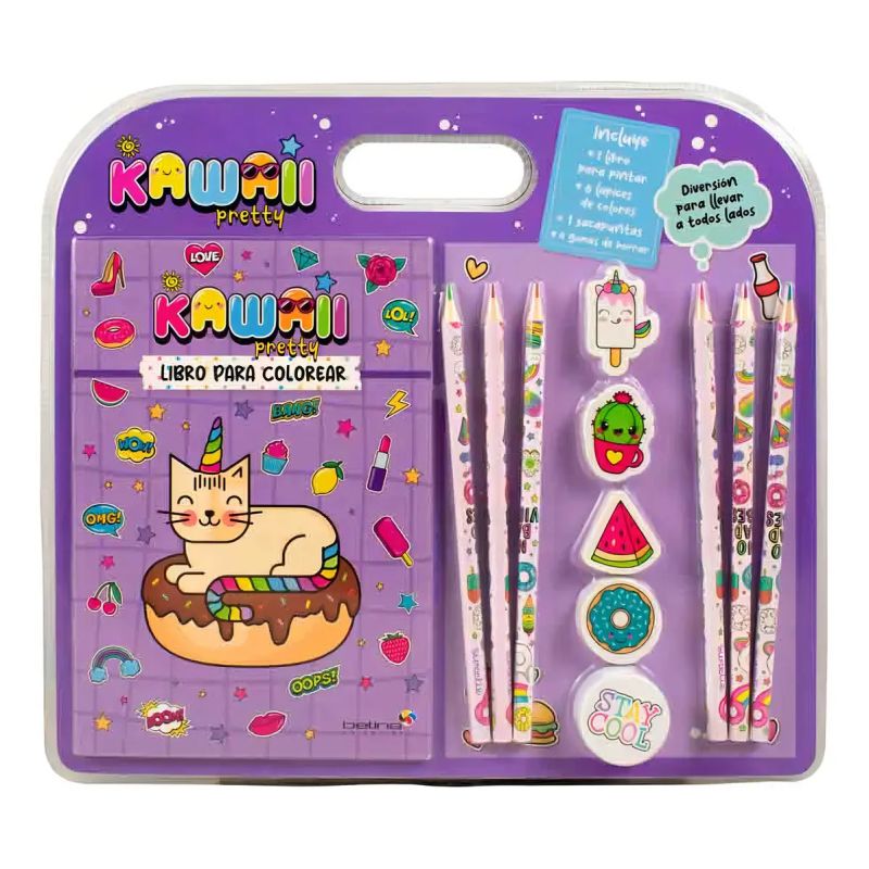 KAWAII PRETTY - LIBRO PARA COLOREAR (Nuevo)