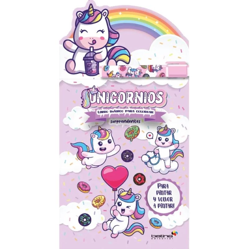 UNICORNIOS SORPRENDENTES - LIBRO MAGICO PARA COLOREAR - CARTONE (Nuevo)