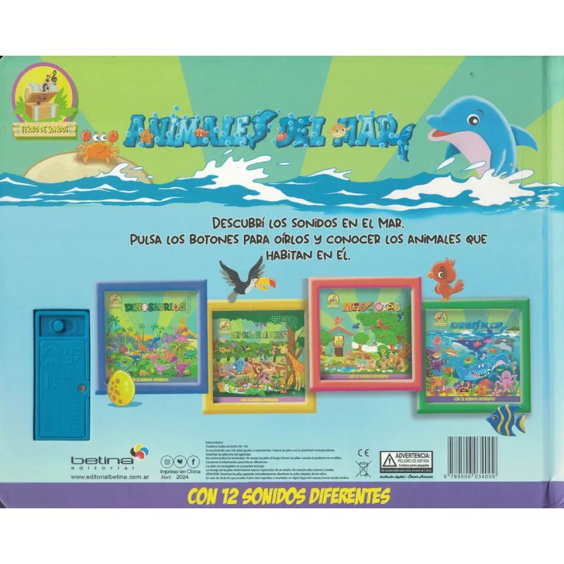ANIMALES DEL MAR - TESORO DE SONIDOS (Nuevo) - Miniatura 2
