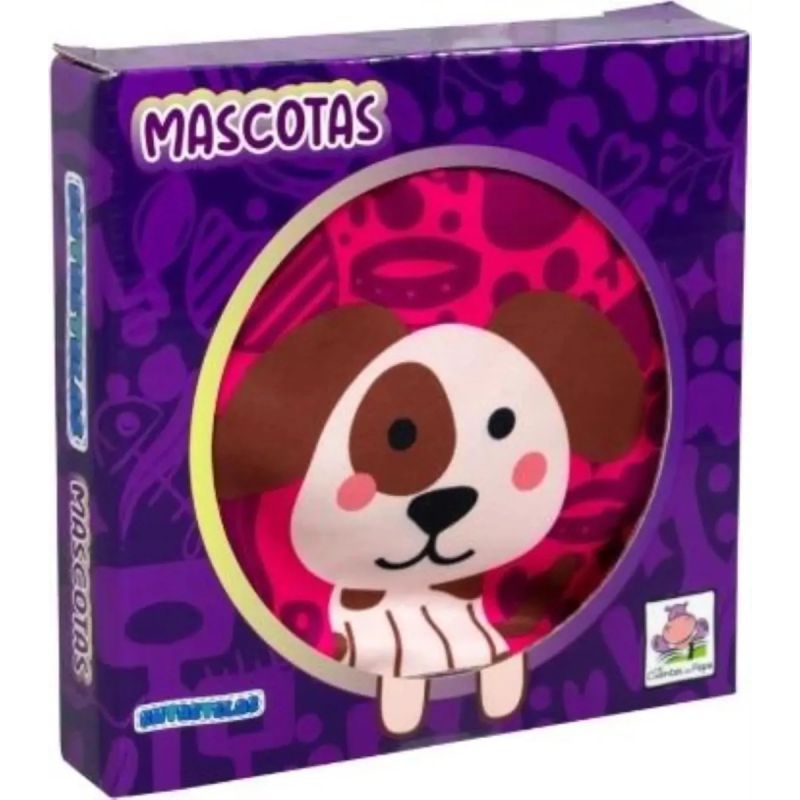 ENTRETELAS - LAS MASCOTAS - LIBRO DE TELA CON SONAJERO (Nuevo)