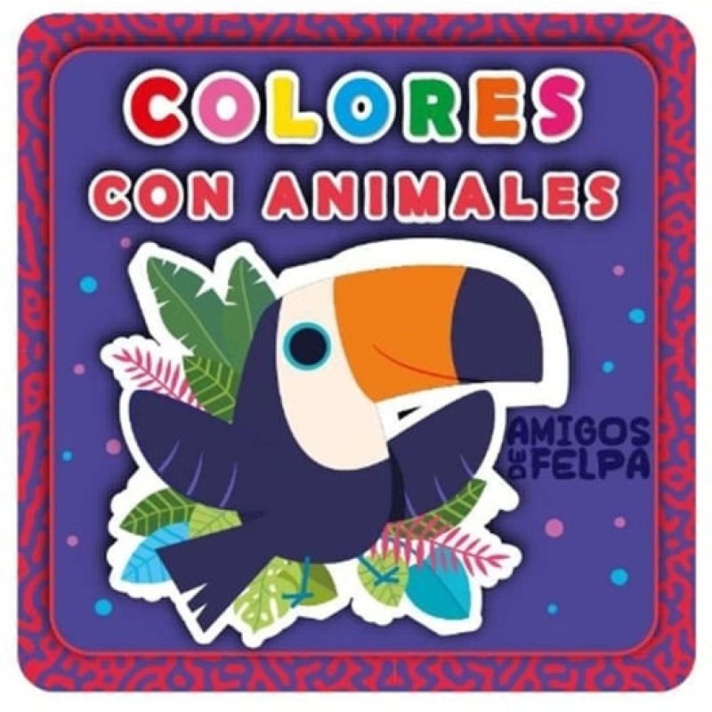 COLORES CON ANIMALES - AMIGOS  DE FELPA - CARTONE (Nuevo)