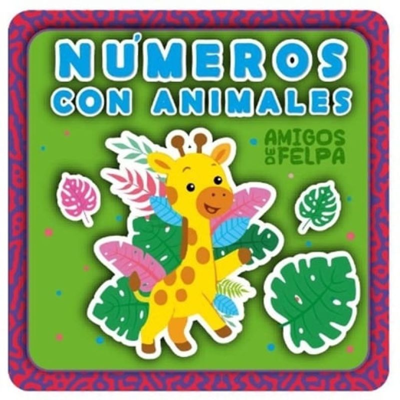 NUMEROS CON ANIMALES - AMIGOS DE FELPA - CARTONE (Nuevo)