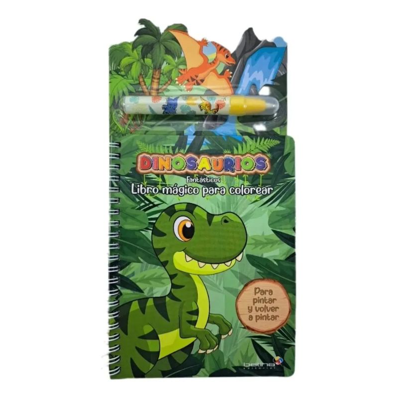DINOSAURIOS FANTASTICOS - LIBRO MAGICO PARA COLOREAR (Nuevo)