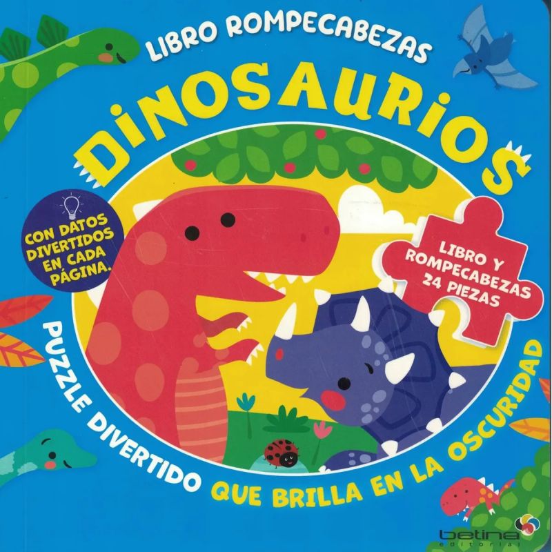 DINOSAURIOS - LIBRO ROMPECABEZAS - CARTONE (Nuevo)
