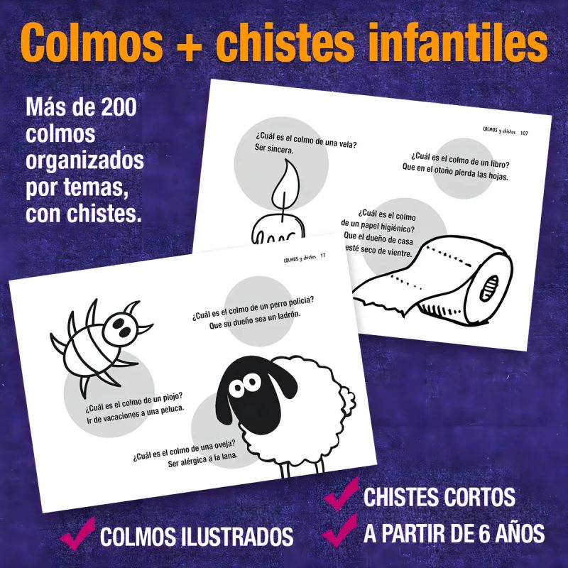 COLMOS Y CHISTES - PARA COLOREAR, DIVERTIRSE Y JUGAR - N/ED. XL (Nuevo) - Miniatura 2