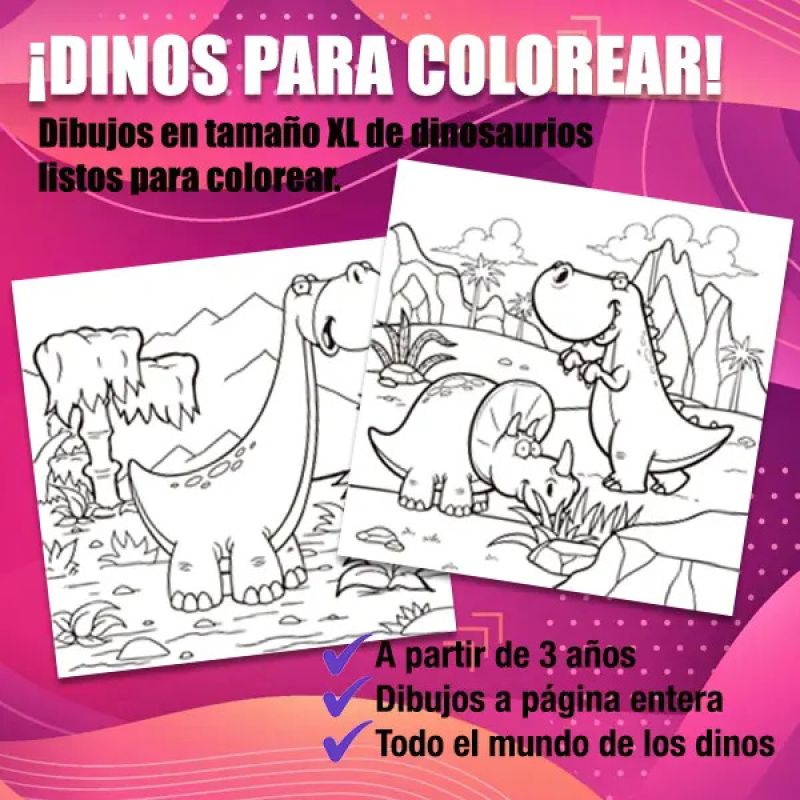 LOCOS X LOS COLORES: DINOSAURIOS (Nuevo) - Miniatura 2