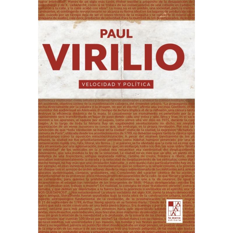 VELOCIDAD Y POLITICA - 2/ED. (Nuevo)