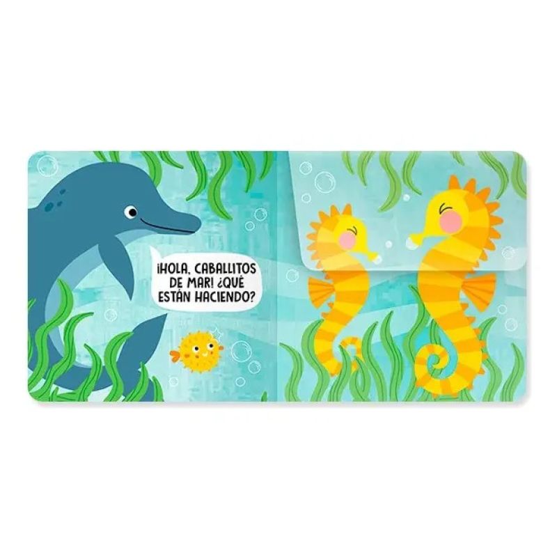 ANIMALES EN EL OCEANO - LIBRO CON SOLAPAS - CARTONE (Nuevo) - Miniatura 2