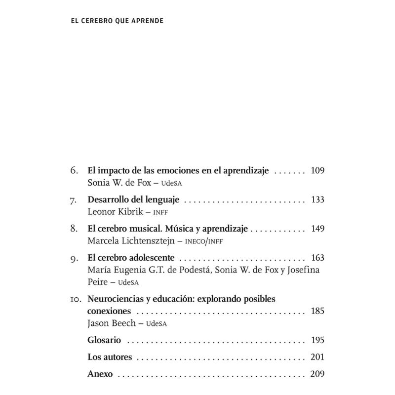 CEREBRO QUE APRENDE: UNA MIRADA A LA EDUCACION DESDE LAS NEUR (Nuevo) - Miniatura 4