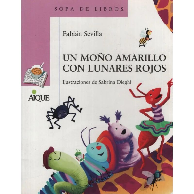 UN MOÑO AMARILLO CON LUNARES ROJOS - SOPA DE LIBROS (Nuevo)