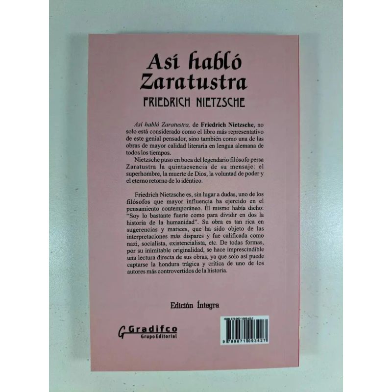 ASI HABLO ZARATUSTRA - PENSADORES UNIVERSALES (Nuevo) - Miniatura 4