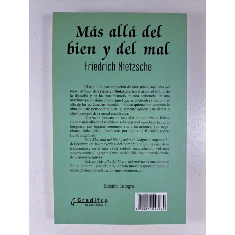 MAS ALLA DEL BIEN Y DEL MAL - PENSADORES UNIVERSALES (Nuevo) - Miniatura 3