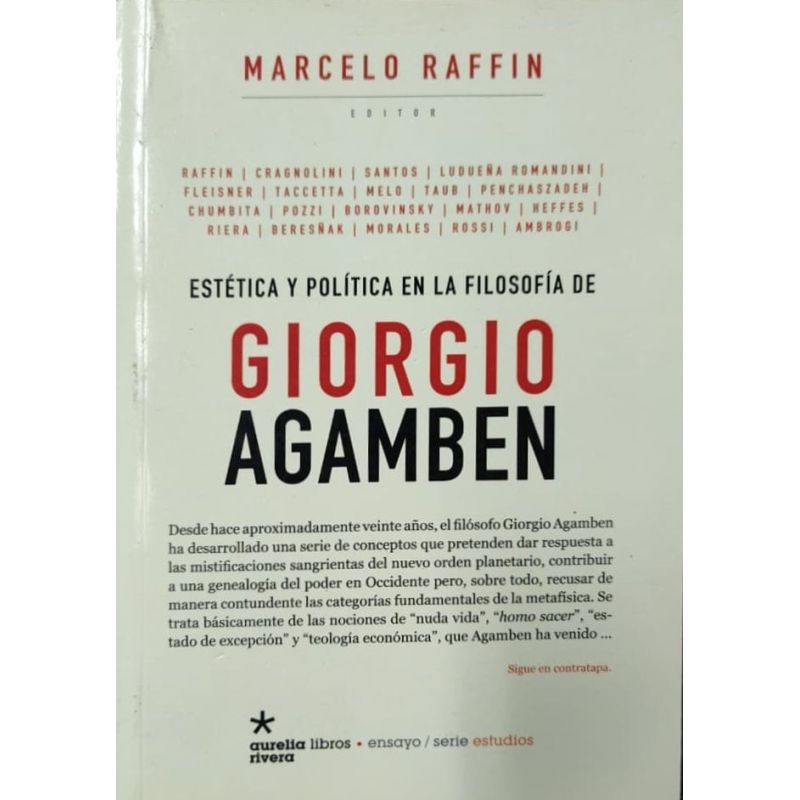 ESTETICA Y POLITICA EN LA FILOSOFIA DE GIORGIO AGAMBEN (Nuevo)