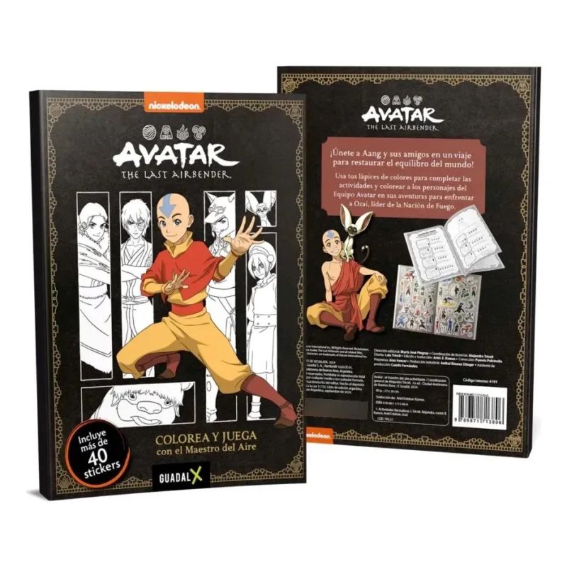 AVATAR, EL ULTIMO MAESTRO DEL AIRE - LIBRO PARA COLOREAR Y DE ACTIVIDADES (Nuevo) - Miniatura 3