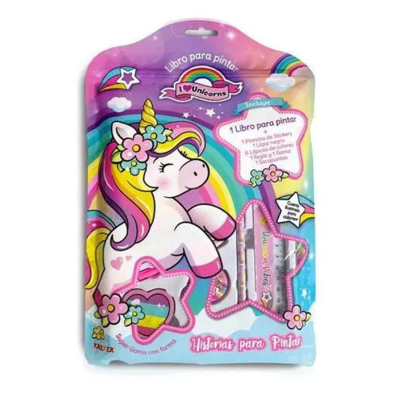 HISTORIAS PARA PINTAR - I LOVE UNICORNS (Nuevo)