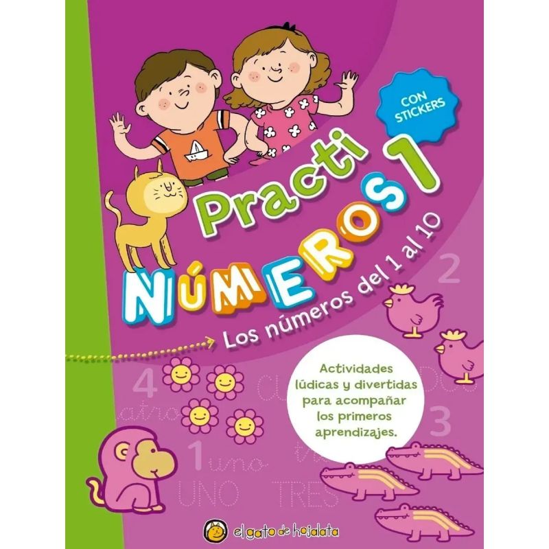 NUMEROS 1 - LOS NUMEROS DEL 1 AL 10 - PRACTI NUMEROS C/ STICKERS (Nuevo)