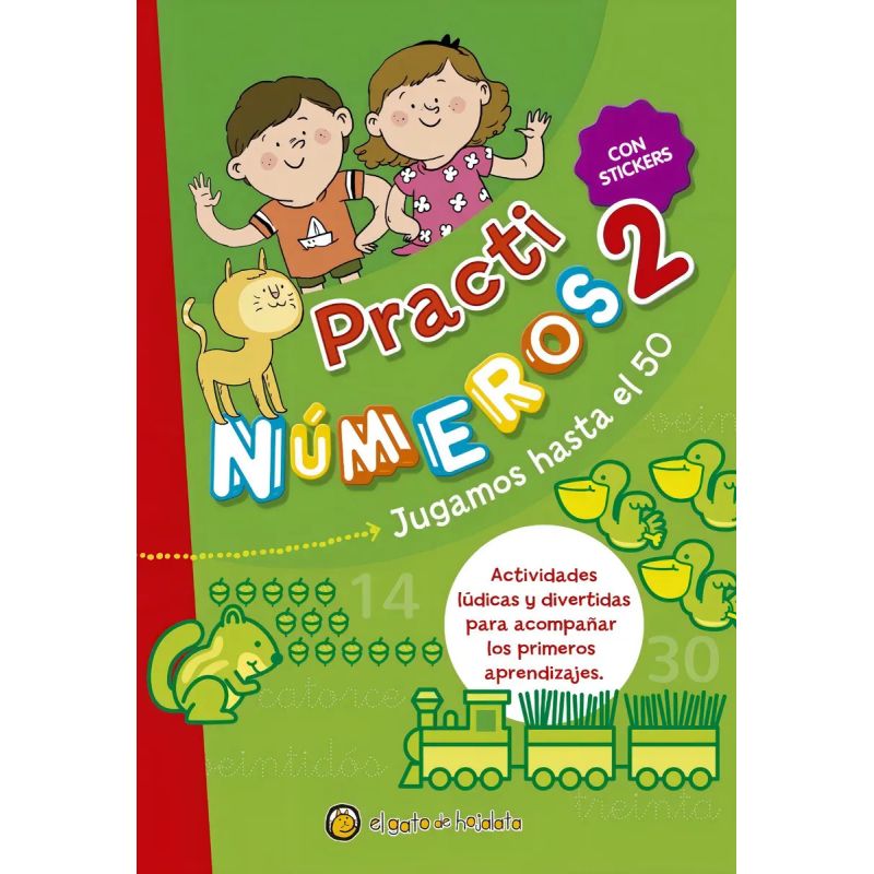 NUMEROS 2 - JUGAMOS HASTA EL 35 - PRACTI NUMEROS C/STICKERS (Nuevo)