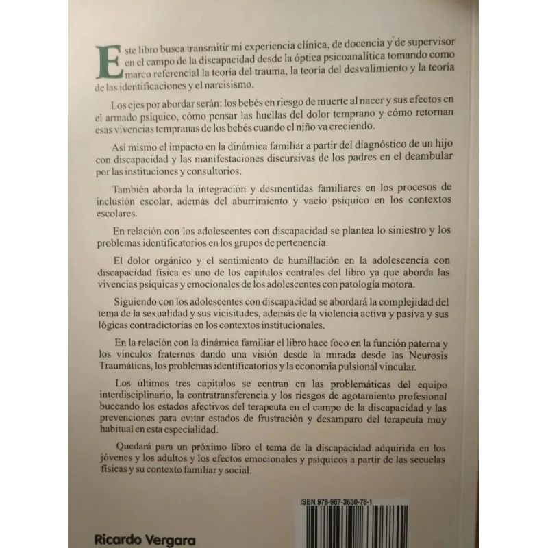 DISCAPACIDAD - REFLEXIONES PSICOANALITICAS E INTERVENCIONES POSIBLES (Nuevo) - Miniatura 3