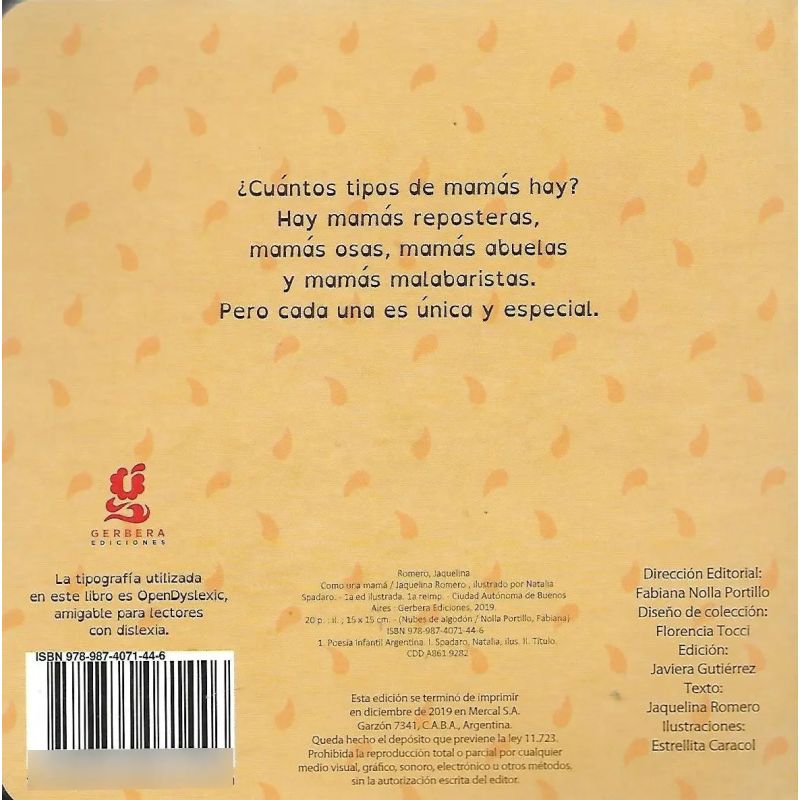 COMO UNA MAMA - NUBE DE ALGODON - MAYUSCULA - OPENDYSLEXIC - CARTONE (Nuevo) - Miniatura 2