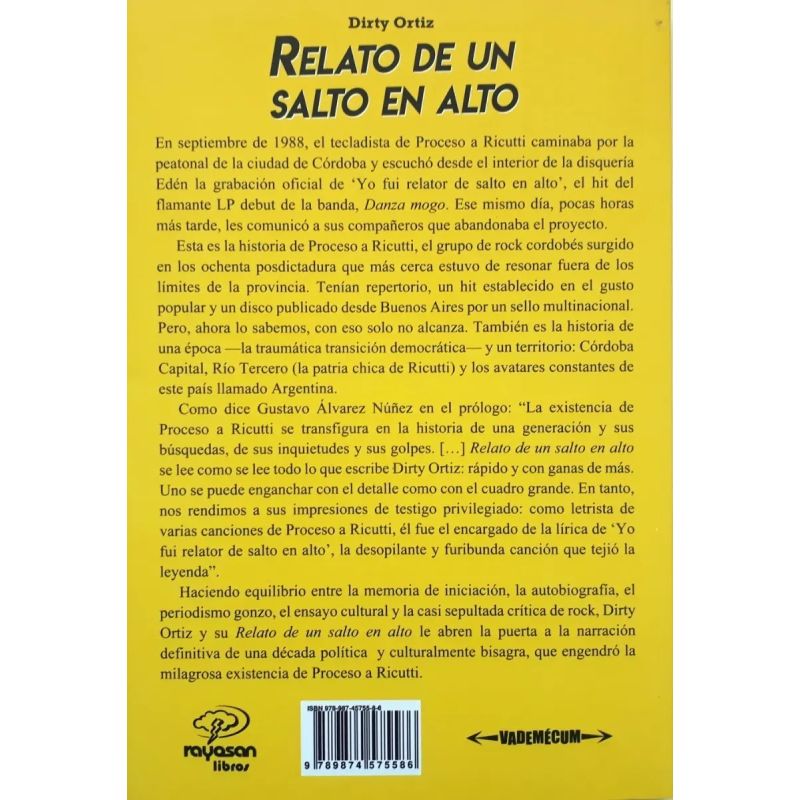 RELATO DE UN SALTO EN ALTO - PROCESO A RICUTTI Y EL ROCK EN CORDOBA EN LOS 80 (Nuevo) - Miniatura 2