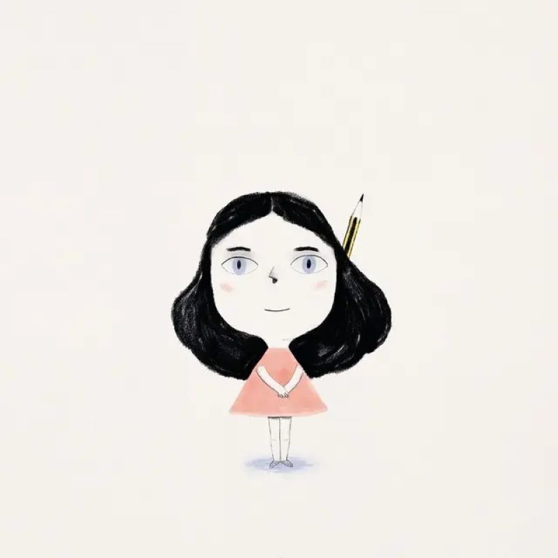 UNA NIÑA CON UN LAPIZ (TD) (Nuevo)