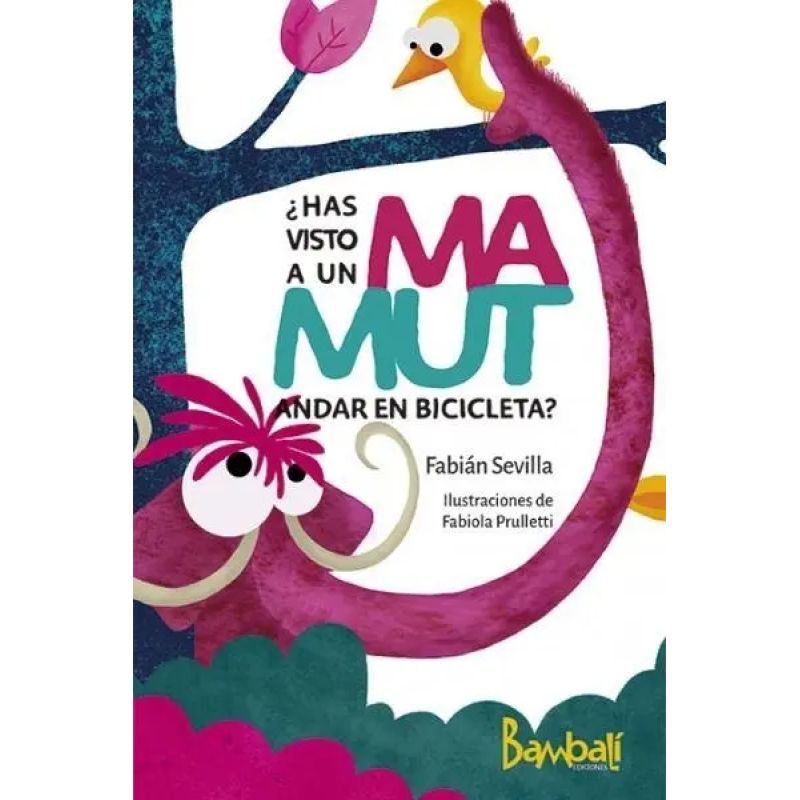 HAS VISTO A UN MAMUT ANDAR EN BICICLETA? - LUNA DE CARTULINA AMARILLA (MAYUSCULA) (Nuevo)