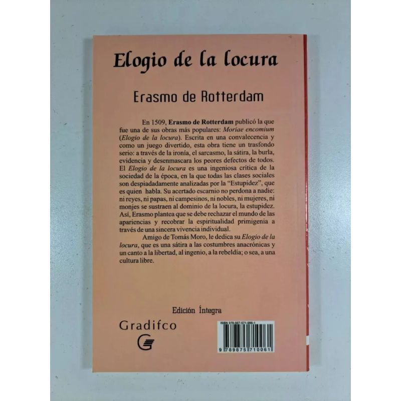 ELOGIO DE LA LOCURA - PENSADORES UNIVERSALES (Nuevo) - Miniatura 3