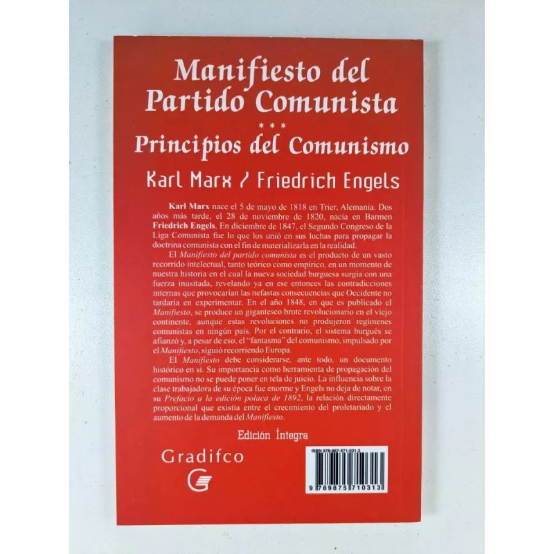 MANIFIESTO DEL PARTIDO COMUNISTA - PENSADORES UNIVERSALES (Nuevo) - Miniatura 3