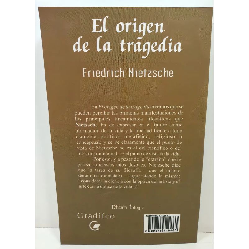 ORIGEN DE LA TRAGEDIA, EL - PENSADORES UNIVERSALES (Nuevo) - Miniatura 2