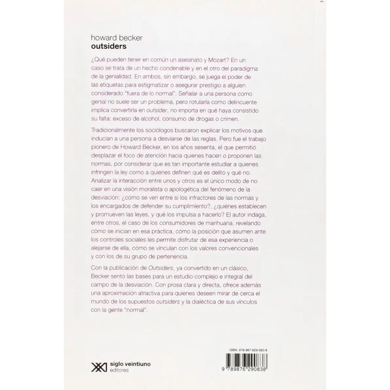 OUTSIDERS - HACIA UNA SOCIOLOGIA DE LA DESVIACION - 2/ED. (Nuevo) - Miniatura 2