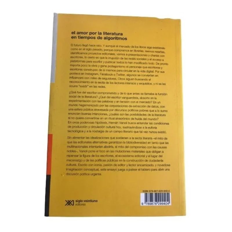 AMOR POR LA LITERATURA EN TIEMPOS DE ALGORITMOS, EL - 11 HIPOTESIS PARA DISCUTIR (Nuevo) - Miniatura 3