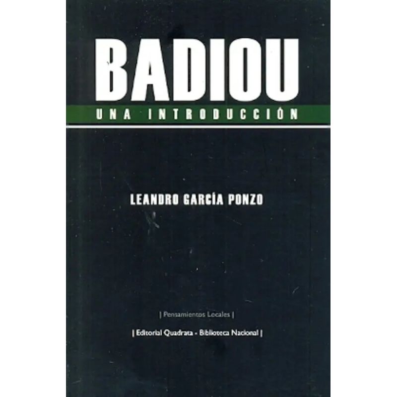 BADIOU - UNA INTRODUCCION (Nuevo)