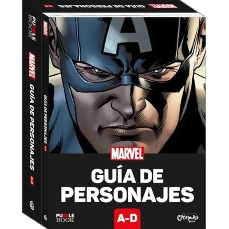 MARVEL GUIA DE PERSONAJES A-D + ROMPECABEZAS DE CAPITAN AMERICA 300 PIEZAS - CAJA (Nuevo)
