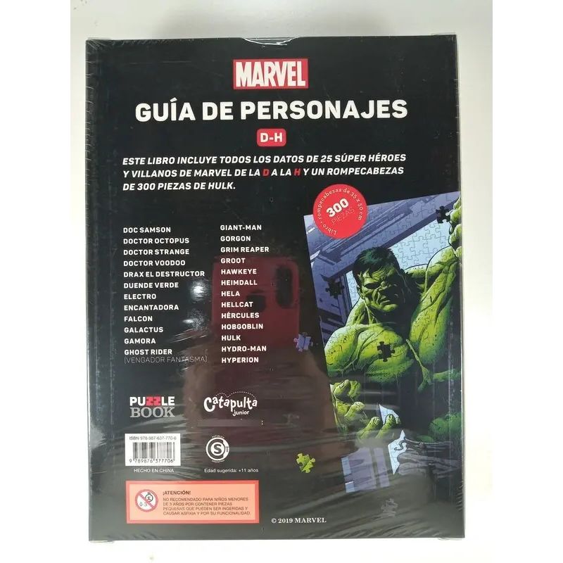 MARVEL: GUIA DE PERSONAJES D-H + ROMPECABEZAS DE HULK 300 PIEZAS - CAJA (Nuevo) - Miniatura 5