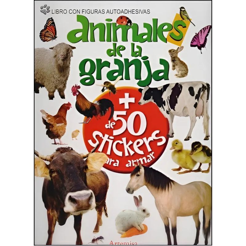 ANIMALES DE LA GRANJA - ARMA TU LIBRO - CON STICKERS (Nuevo)