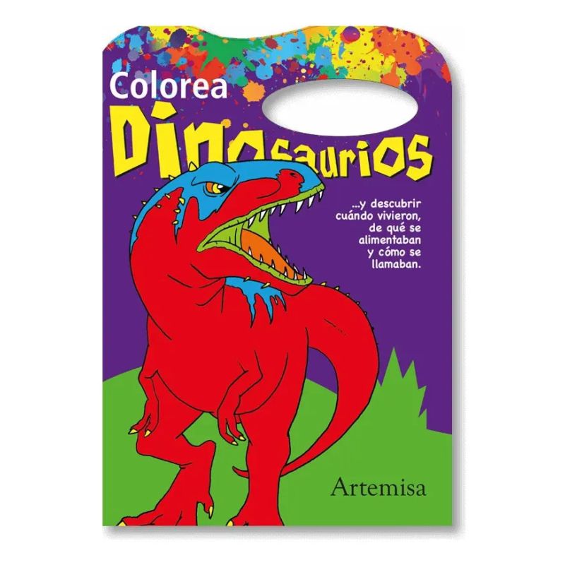 COLOREA DINOSAURIOS - PINTAR DINOSAURIOS CON MANIJA (Nuevo)