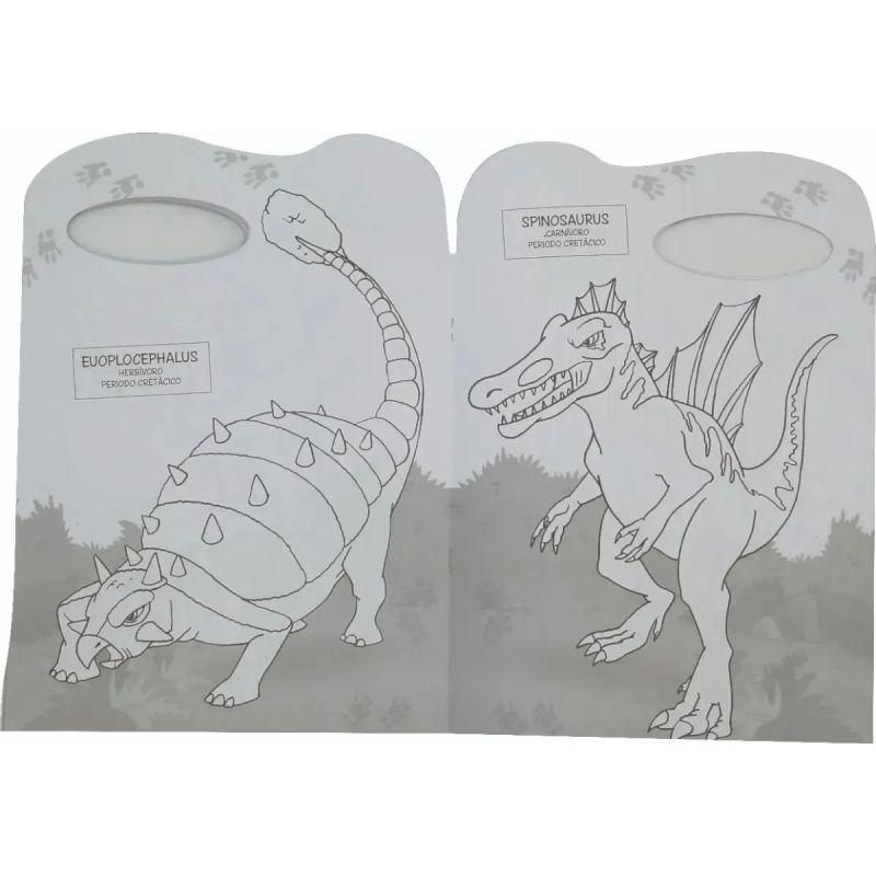COLOREA DINOSAURIOS - PINTAR DINOSAURIOS CON MANIJA (Nuevo) - Miniatura 2