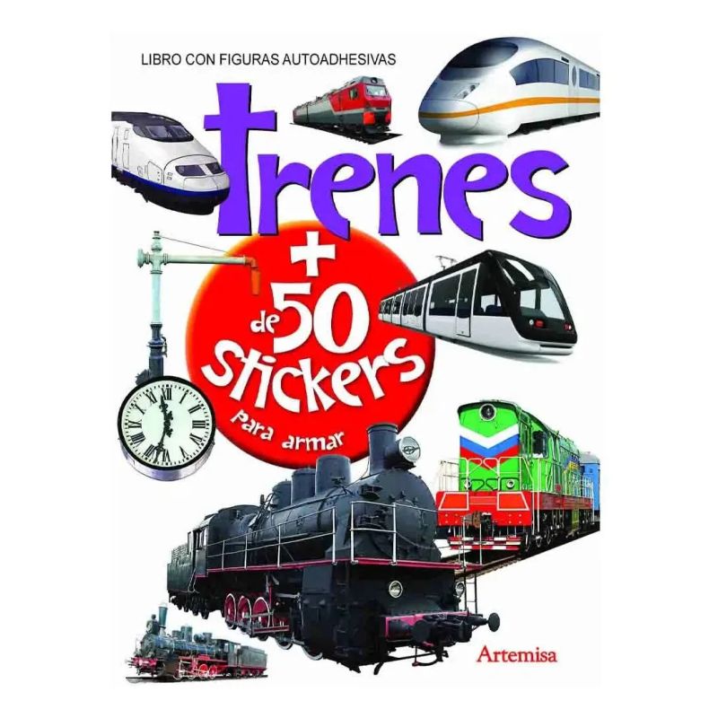 TRENES - LIBROS PARA ARMAR CON STICKERS (Nuevo) - Miniatura 3