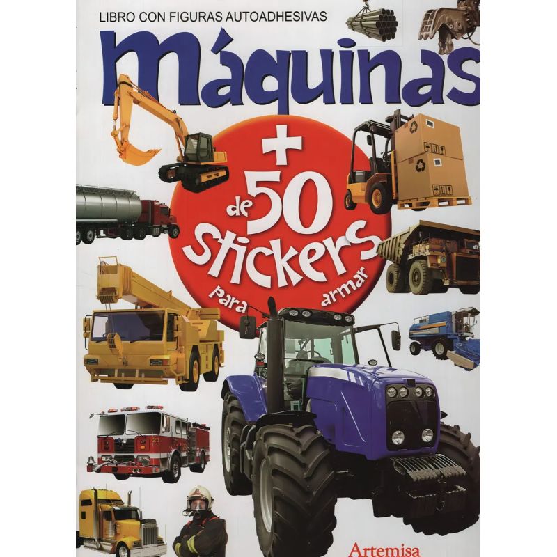 MAQUINAS - LIBROS PARA ARMAR CON STICKERS (Nuevo)